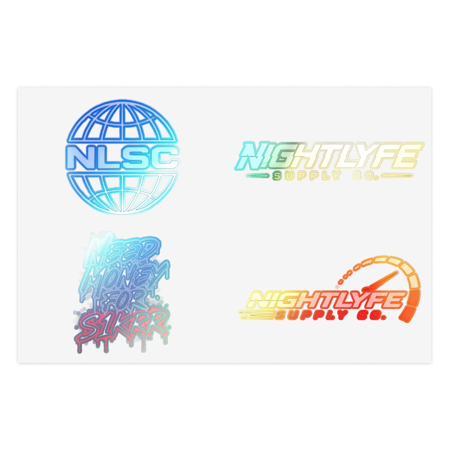 NLSC 4-PC DIE CUT STICKER PACK (6" - 4")
